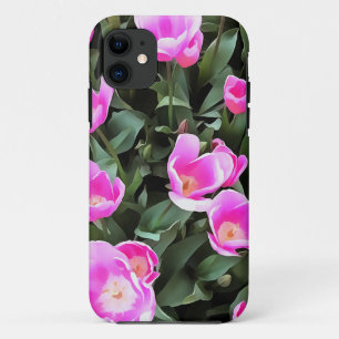 Capa Para iPhone 11 Tulipas Rosa Delicadas de Istambul