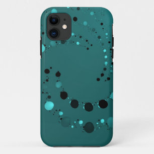 Capa Para iPhone 11 Turbilhão do Teal Polkadot