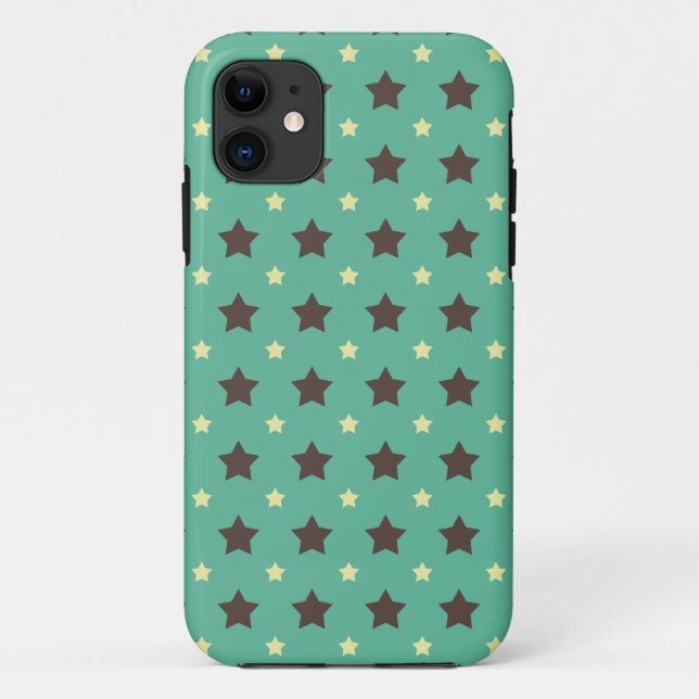 Capa Para iPhone 11 *Turquesa Noites Retro Stars* iPhone 5/5S Case (Verso)