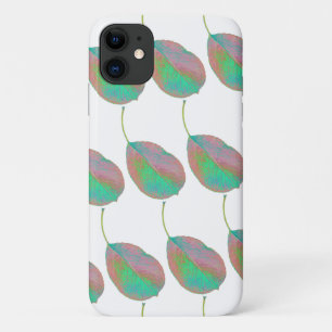 Capa Para iPhone 11 Turquesa Perea Rosa Perea Perea Folha iPhone 11 Ca