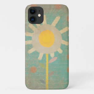 Capa Para iPhone 11 Typo Vintage Turquoise Antiga Uma Flor com Alça
