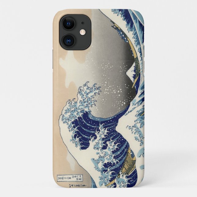 CAPA PARA iPhone 11 UKIYO-E ~HOKUSAI  葛飾北斎    「富嶽三十六景 神奈川沖浪裏」 (Verso)