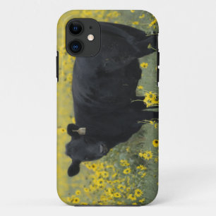 Capa Para iPhone 11 Um bezerro no meio dos girassóis do Nebraska