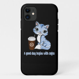 Capa Para iPhone 11 Um Bom Dia Começa Com Café Presente de amante de