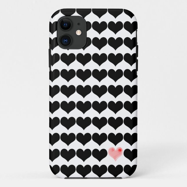 Capa Para iPhone 11 Um Coração Rosa (Verso)