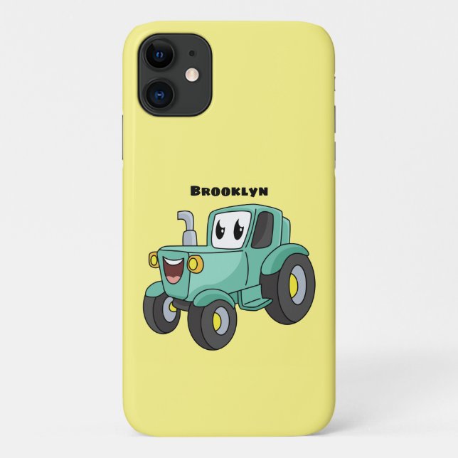 Capa Para iPhone 11 Um desenho animado verde e bonito (Verso)