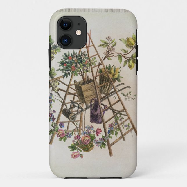 Capa Para iPhone 11 Um design de matéria têxtil do jardim, 'da obra u (Verso)