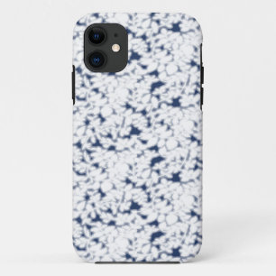 Capa Para iPhone 11 um fundo branco e azul com um padrão