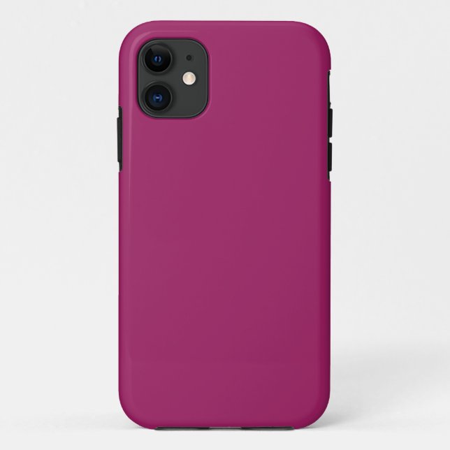 Capa Para iPhone 11 um fundo rosa com borda branca (Verso)
