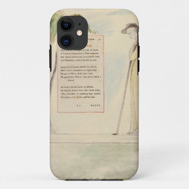 Capa Para iPhone 11 Um pastor que lê o epitáfio, da elegia escrita (Verso)