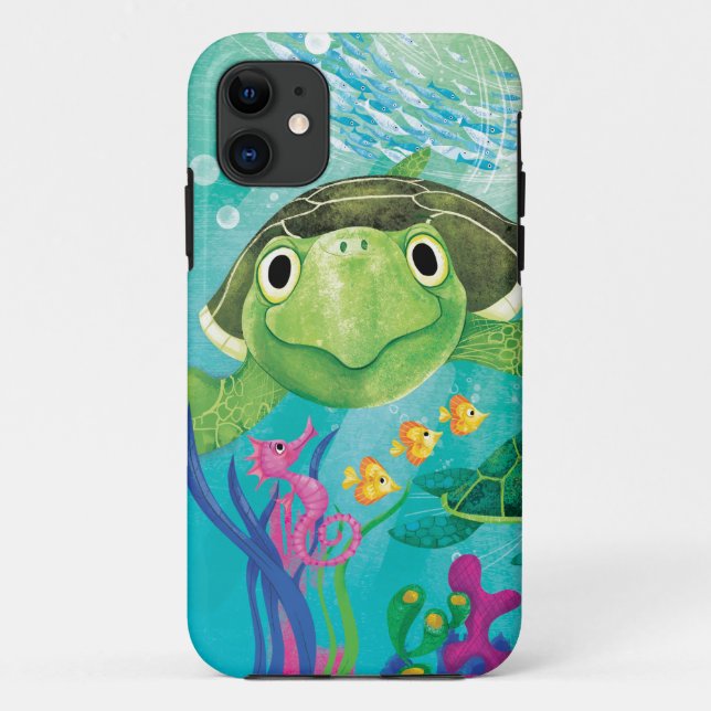 Capa Para iPhone 11 Um Resgate de Tartaruga Marítima (Verso)