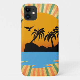 Capa Para iPhone 11 Um retrato sunset com cocunute