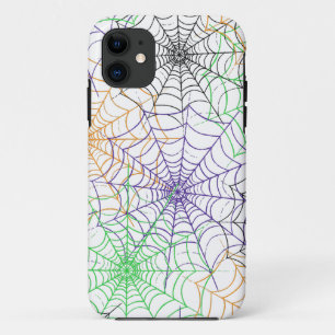 Capa Para iPhone 11 Um simples padrão na Web da aranha de Halloween