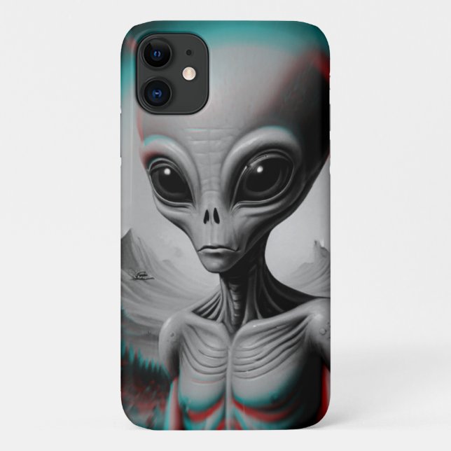 Capa Para iPhone 11 uma alienígena com tema iPhone 11 (Verso)