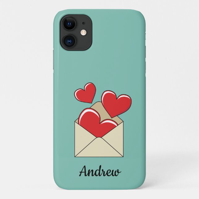 Capa Para iPhone 11 Uma Carta de Amor | Adicionar seu texto (Verso)