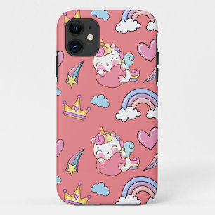 Capa Para iPhone 11 Uma Festa de aniversário mágica de padrão Unicórni