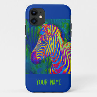 Capa Para iPhone 11 uma outra zebra psicadélico