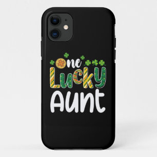 Capa Para iPhone 11 Uma Tia Sortuda Família Correspondente no Dia de S