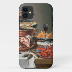 Capa Para iPhone 11 Uma vida imóvel das lagostas de um peixe, da trut
