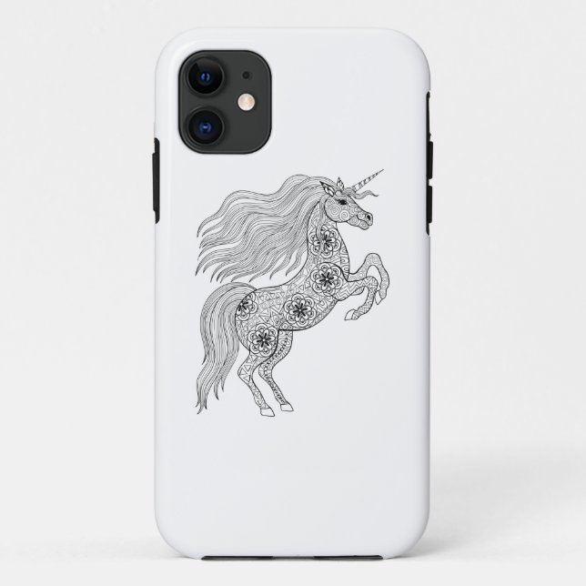 Capa Para iPhone 11 Unicórnio mágico inspirado (Verso)