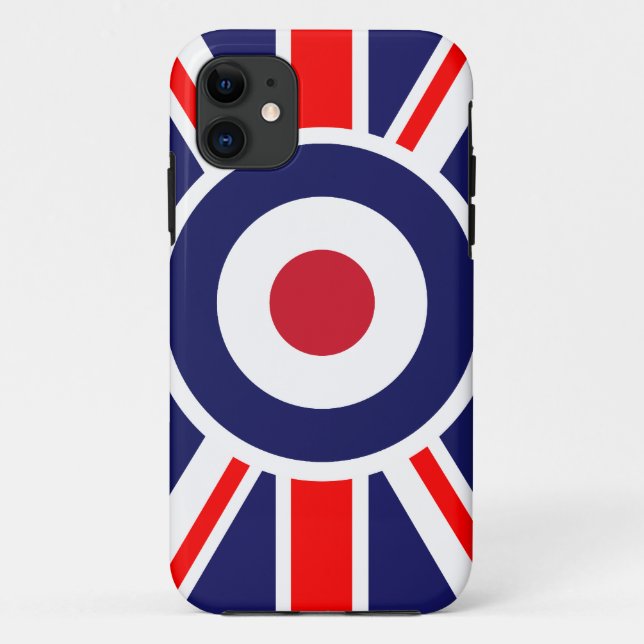 Capa Para iPhone 11 Union Jack Mods England Target (Verso)
