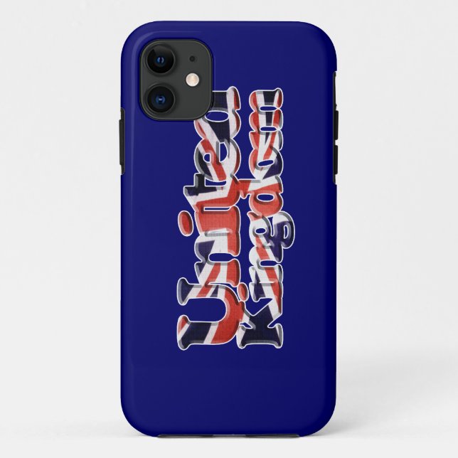 Capa Para iPhone 11 Union Jack United Kingdom Flag Arte Patriótica (Verso)