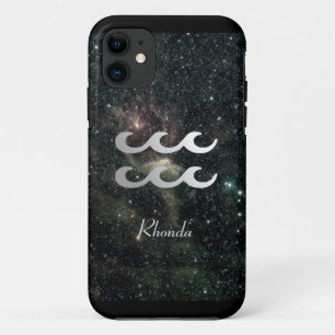 Capa Para iPhone 11 Universo do sinal da estrela do zodíaco do Aquár