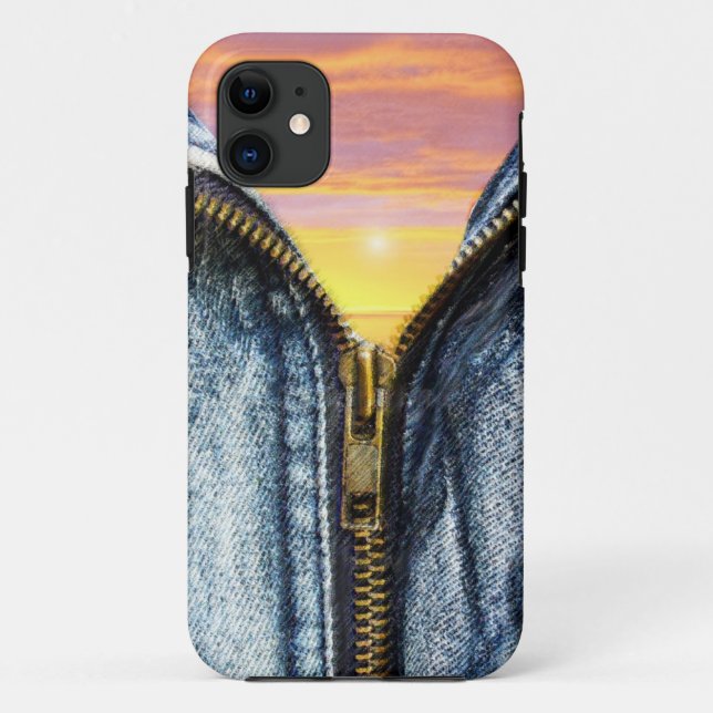 Capa Para iPhone 11 unzipping o nascer do sol (Verso)