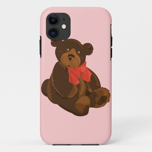 Capa Para iPhone 11 Urso de desenho animado bonito (Verso)