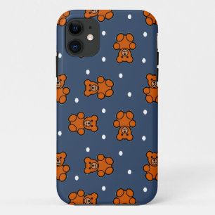 Capa Para iPhone 11 Urso de pelúcia bonito na bolinhas