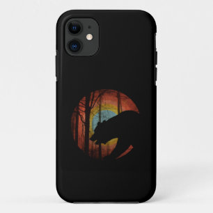 CAPA PARA iPhone 11 URSO NA FLORESTA VINTAGE