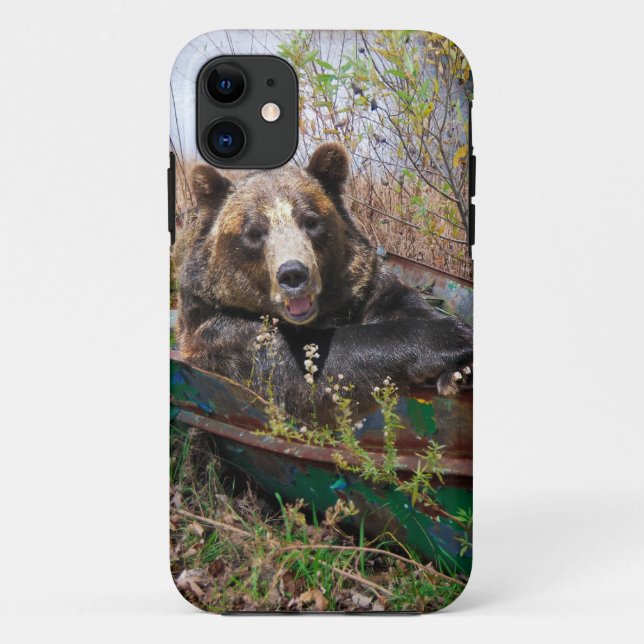 Capa Para iPhone 11 Urso no Barco (Verso)