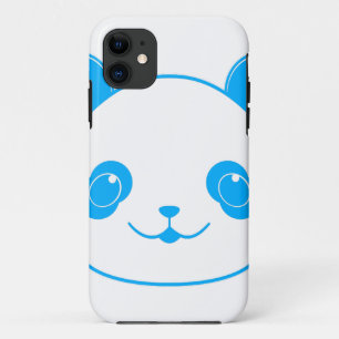 Capa Para iPhone 11 Urso Panda de Kawaii Azul