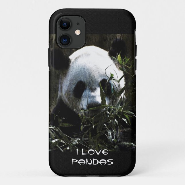 Capa Para iPhone 11 Urso Panda Fofo com Folhas de Bambu Saborosas (Verso)