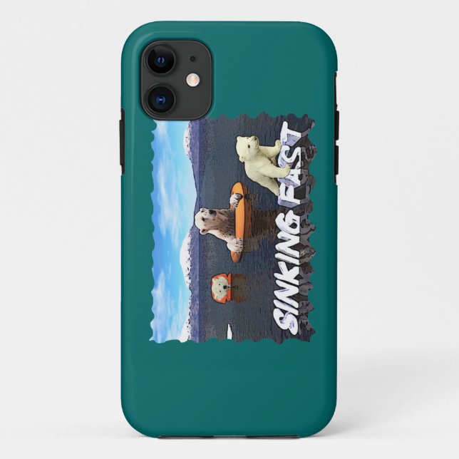 Capa Para iPhone 11 Ursos Polares - Descendo Rápido (Verso)