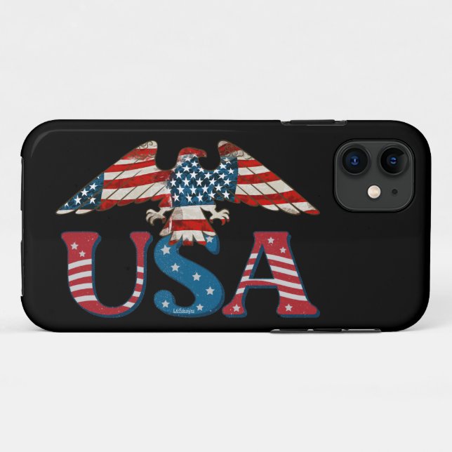 CAPA PARA iPhone 11 USA AMERICAN EAGLE (Verso (horizontal))