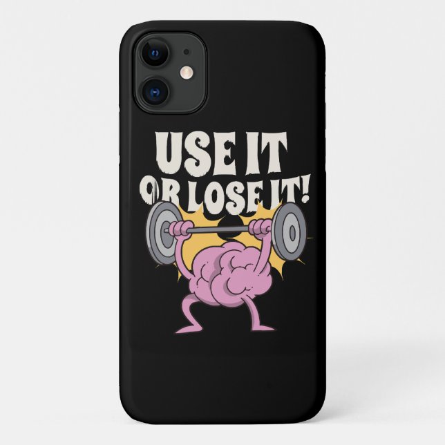 Capa Para iPhone 11 Use e treine o seu cérebro (Verso)