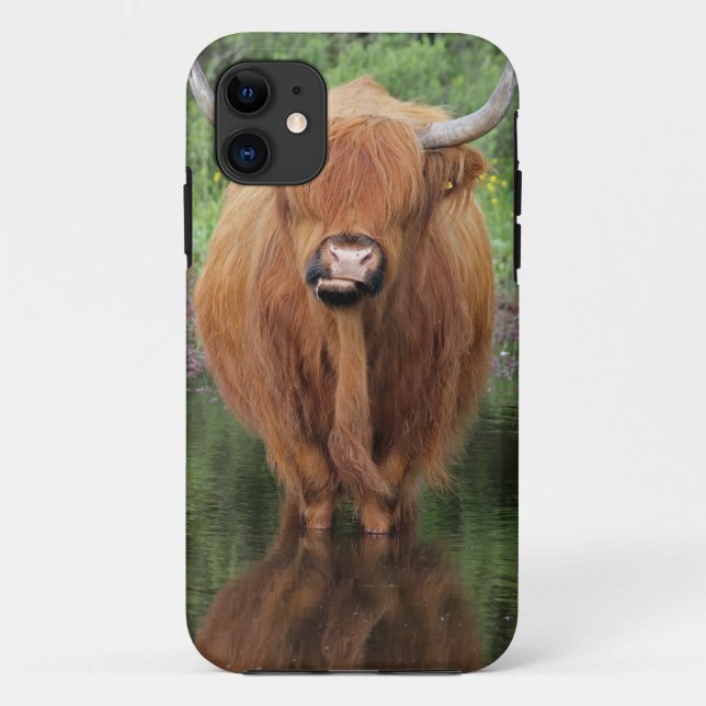 Capa Para iPhone 11 Vaca das montanhas (Verso)