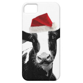 Capa Para iPhone 11 Vaca engraçada do papai noel do Natal