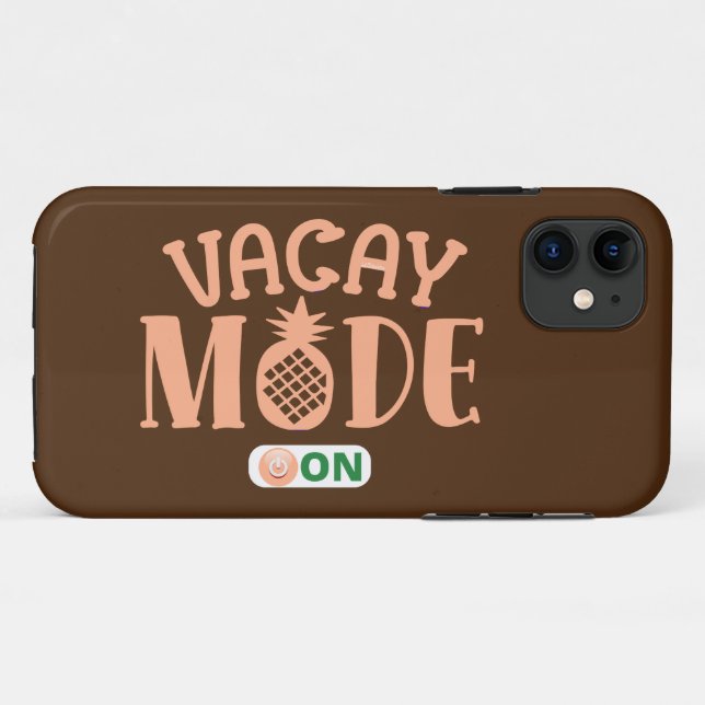Capa Para iPhone 11 VACAY MODE EM férias engraçadas (Verso (horizontal))