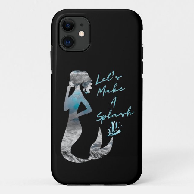 Capa Para iPhone 11 Vamos De Sereia Do Oceano Faz Um Splash (Verso)