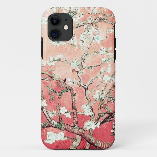 Capa Para iPhone 11 Van Gogh Almond Blossoms Peach (Verso)
