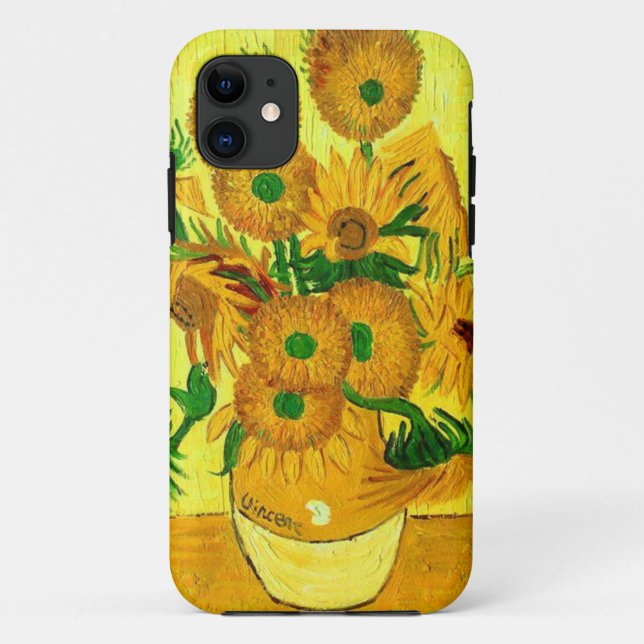 Capa Para iPhone 11 Van Gogh Sunflower (Verso)