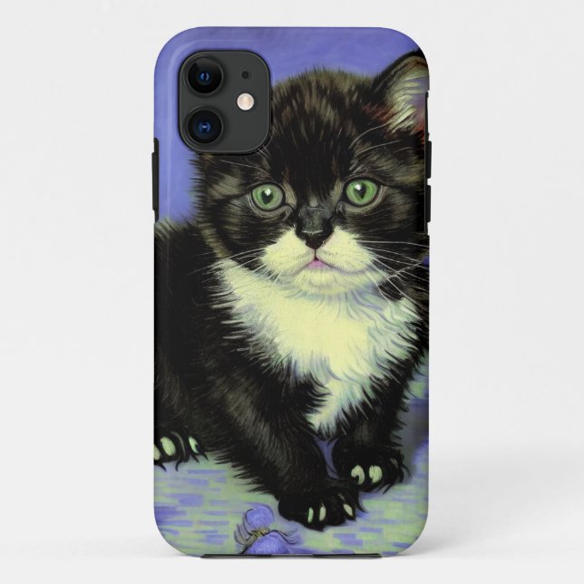 Capa Para iPhone 11 Van Gogh Tuxedo Kitten (Verso)
