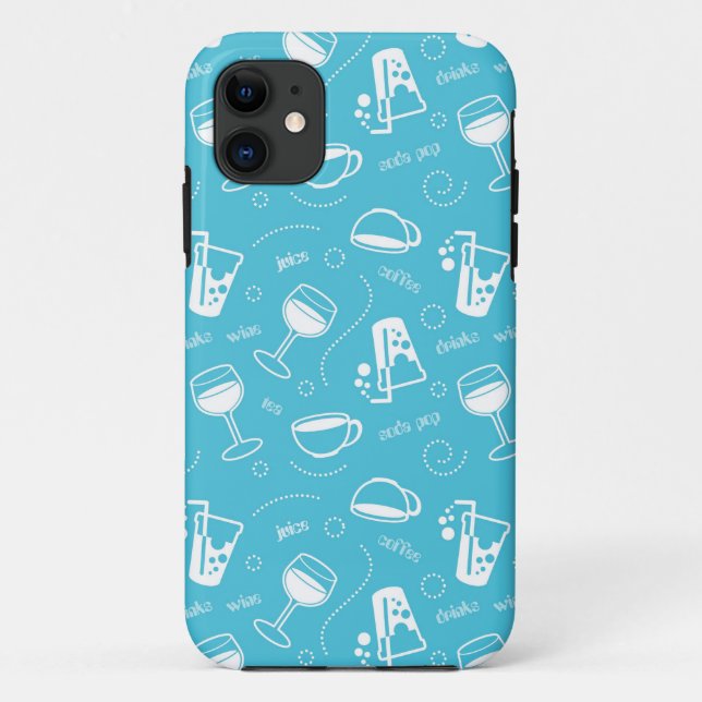 Capa Para iPhone 11 Várias bebidas (Verso)