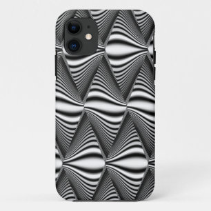 Capa Para iPhone 11 Varinha de Diamante Preto e Branco  Ilusão 3D