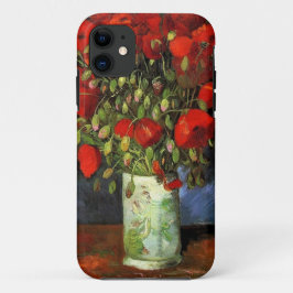 Capa Para iPhone 11 Vase com papagaios vermelhos Vincent van Gogh