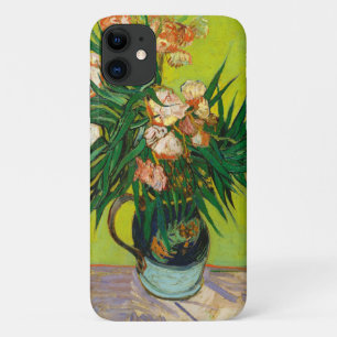 Capa Para iPhone 11 Vaso de Vincent Van Gogh com Oleandros e Livros
