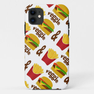 Capa Para iPhone 11 Veggie Burger e Fries
