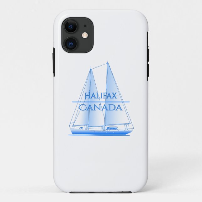 Capa Para iPhone 11 Velejador náutico costeiro de Halifax (Verso)